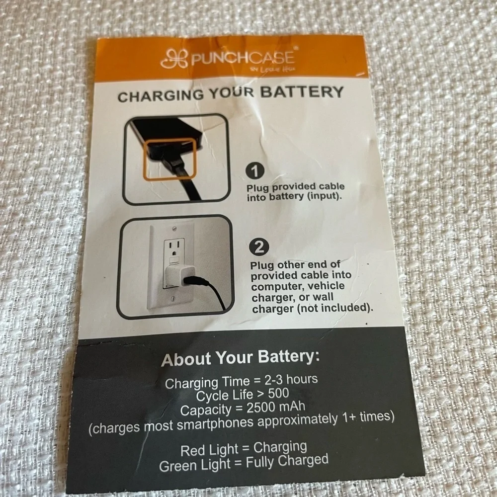 Punchcase by Leslie Hsu tablet case with built in charger.NWOT